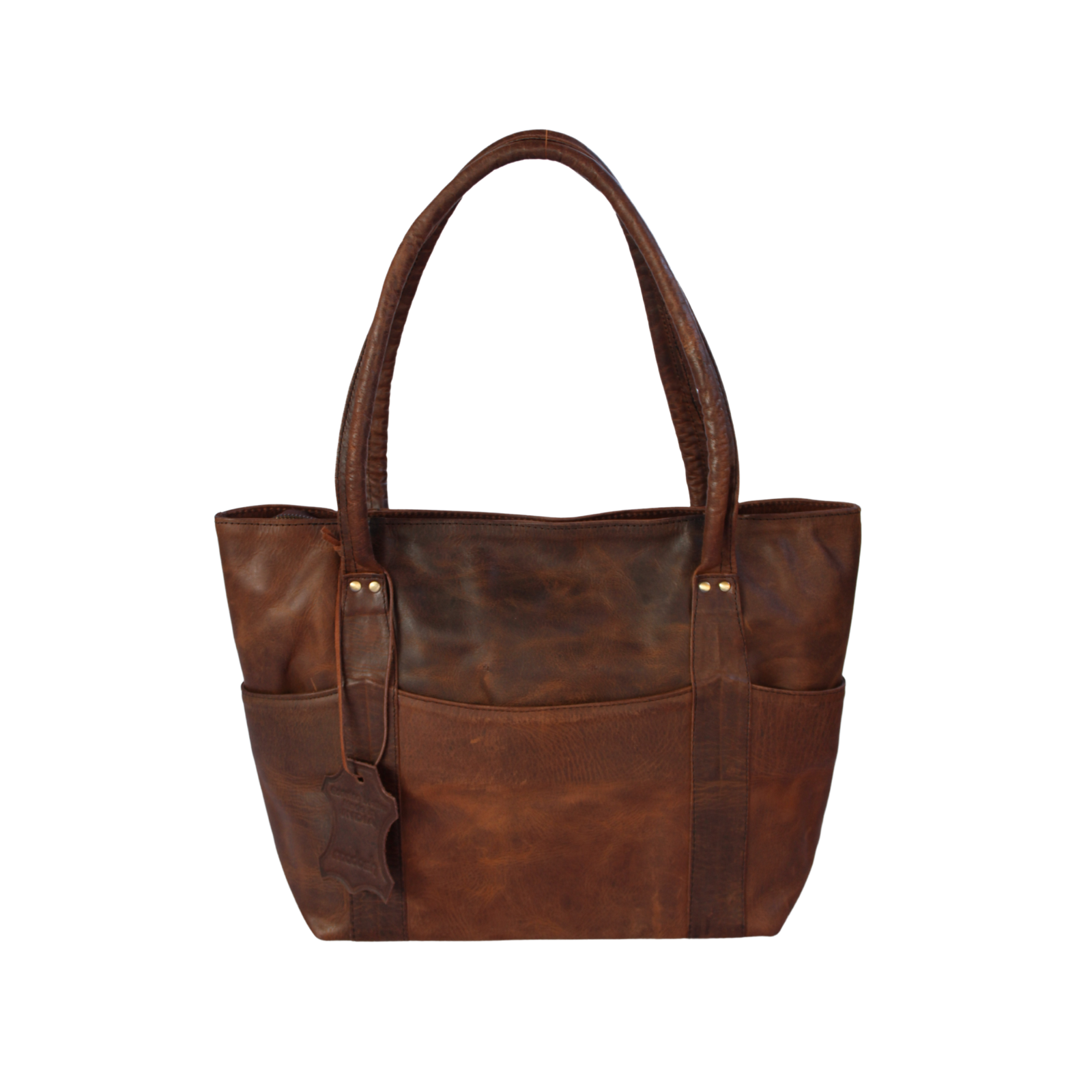  Women Tote Buffalo Leather Brown Shoulder Bag Large Office Handbag Shopper Purse